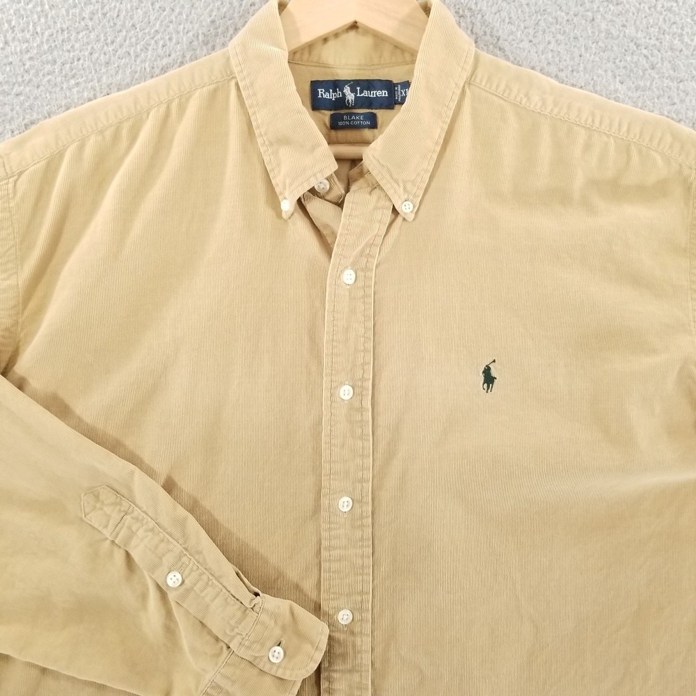 Ralph Lauren Shirt Mens XL Blake Corduroy Soft Pinwale Button Down Long Sleeve